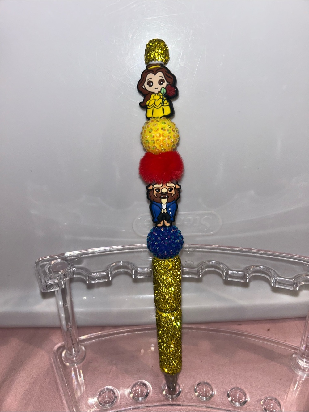 Beauty and the beast beaded pen